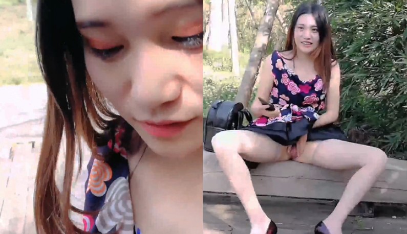 晨練公園搭訕連衣裙性感美女~騷到連內內都沒穿~人來人往也能大戰一場!!